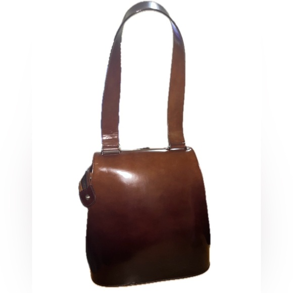 Salvatore Ferragamo Brown Ombré Leather Shoulder Bag -AQ-217148 Rare, Italy - Picture 14 of 14